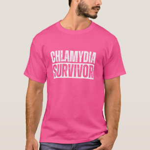 Chlamydia Survivor Funny Cat Sarcastic Y2K Inappro T-Shirt