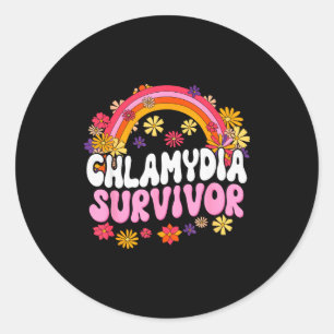 Chlamydia Survivor Funny Graphic  Classic Round Sticker