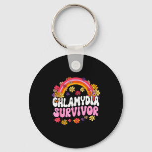 Chlamydia Survivor Funny Graphic  Keychain