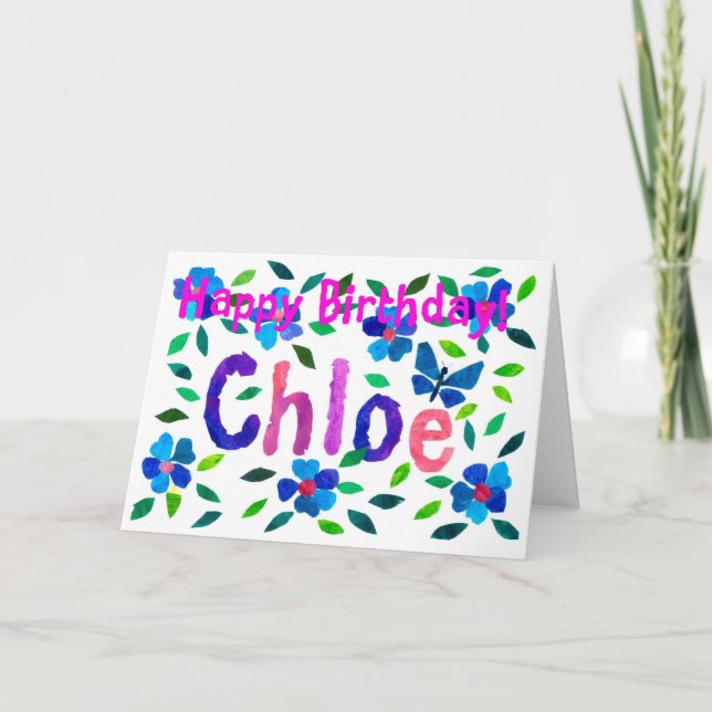 'Chloe' Birthday Card (Front)