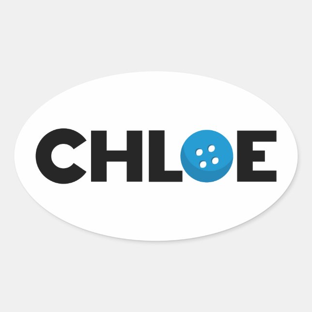 Chloe button oval sticker (Front)