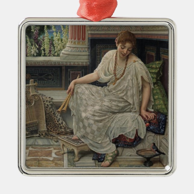 Chloe (by Edward Poynter) Metal Ornament (Front)