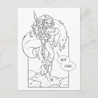 Chloe Cavegirl Postcard