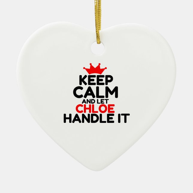 CHLOE HANDLE IT CERAMIC ORNAMENT (Front)