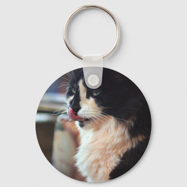 Chloe Licks Keychain (Front)