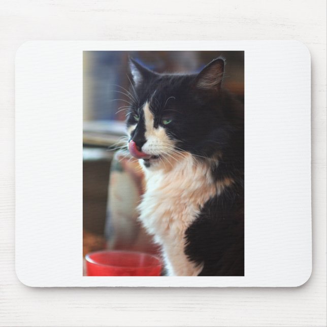 Chloe Licks Mouse Pad (Front)