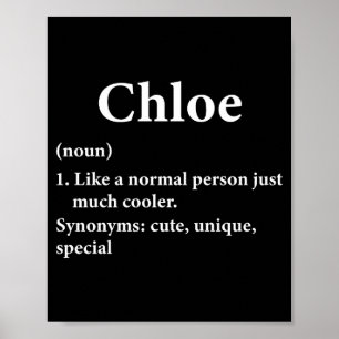 Chloe Name Definition Funny D Poster