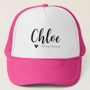 Chloe Name Meaning Girls Custom Name Hat Cap Gift
