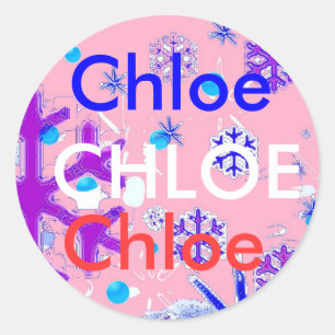 Chloe name stickers