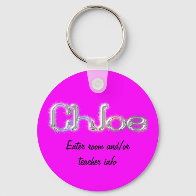 Chloe Name Tag Key Chain (Front)