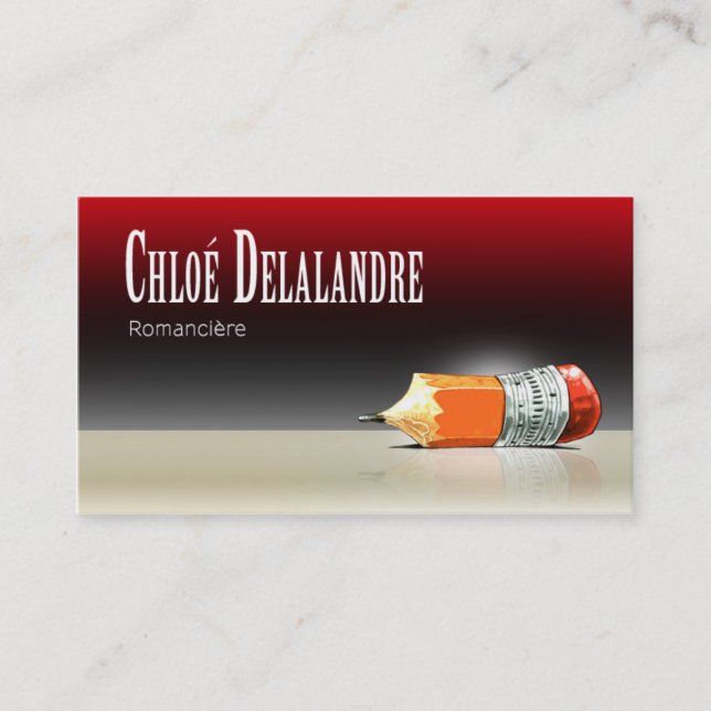 Chloé Novelist Editor 5 Stylish Business Card (Front)