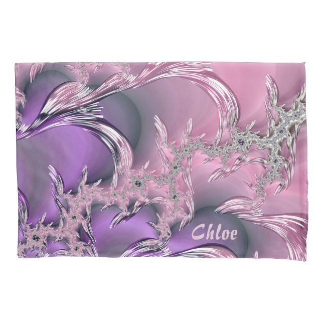 ~ CHLOE ~ ~ Original Fractal Design ~ Pink Ice ~ Pillowcase (Front)