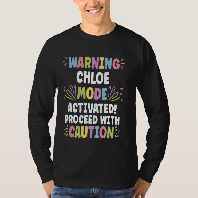 CHLOE Personalized Name Funny Cute Custom CHLOE Na T-Shirt (Front)