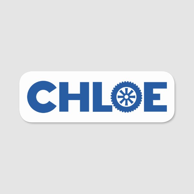 Chloe Petrol Head Name Tag (Front)