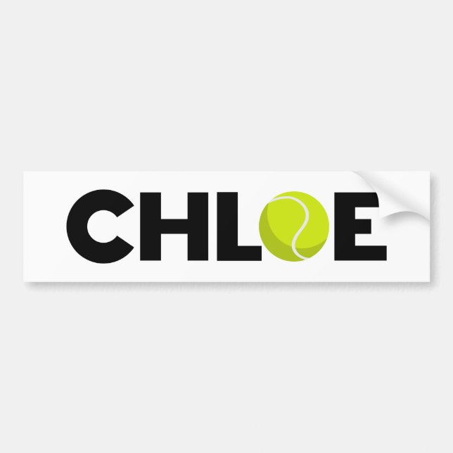 Chloe Tennis Bumper Sticker (Front)