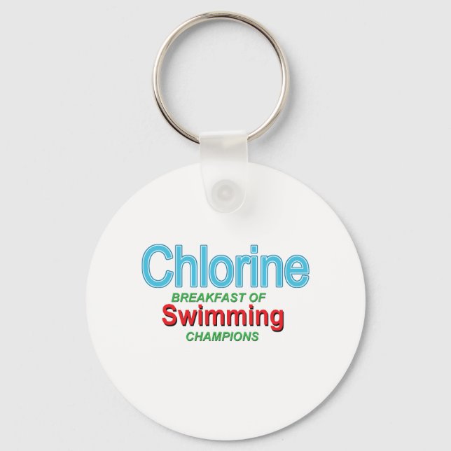 Chlorine Breakfast of Swimmers Keychain (Front)