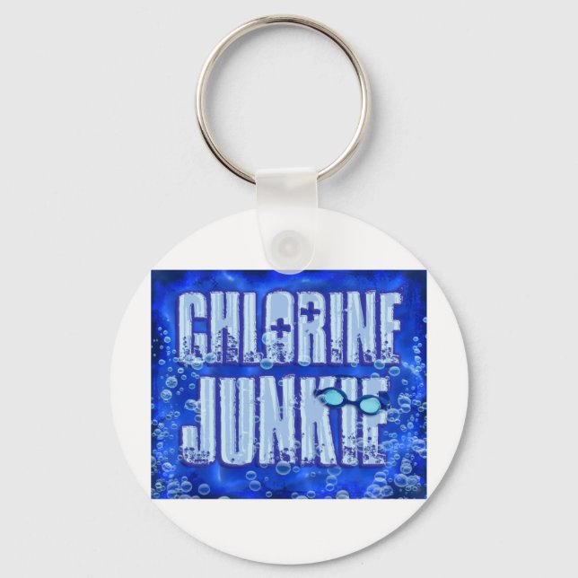 chlorine junkies keychain (Front)
