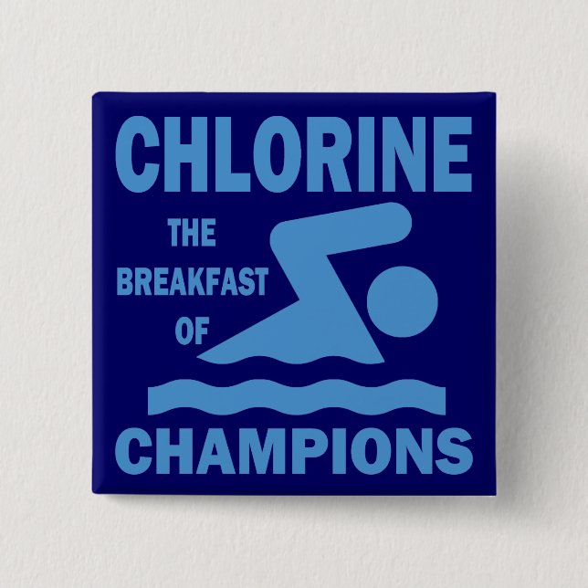 Chlorine The Breakfast of Champions 2 Inch Square Button (Front)