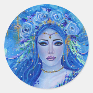 Chloris flower goddess by Renee Lavoie Classic Round Sticker