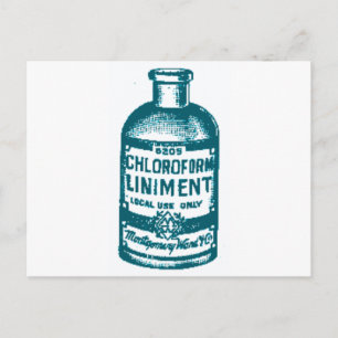 Chloroform bottle postcard
