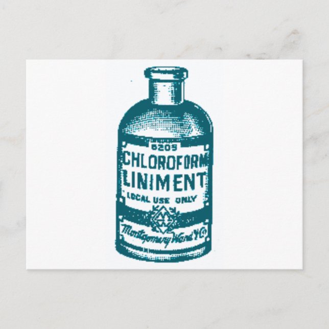 Chloroform bottle postcard (Front)