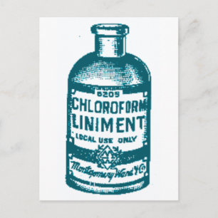 Chloroform bottle postcard