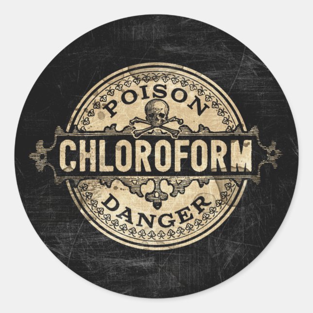 Chloroforme Vintage Style Poison Étiquette (Devant)