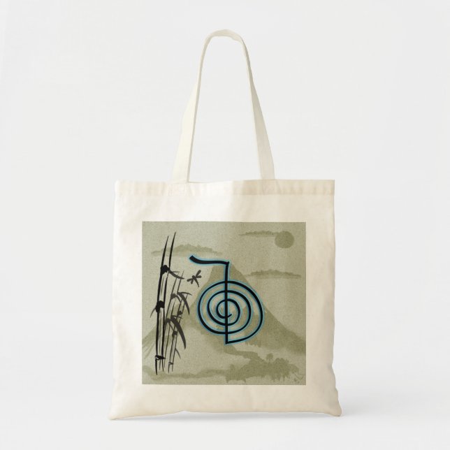 Cho Ku Rei Reiki Mountain Tote Bag (Front)