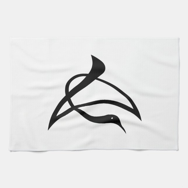 Cho-no-ji Crane Kitchen Towel (Horizontal)