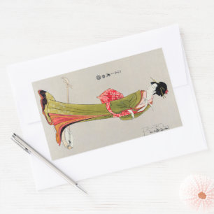 Chobunsai Eishi japan geisha Japan Painting art wo Sticker