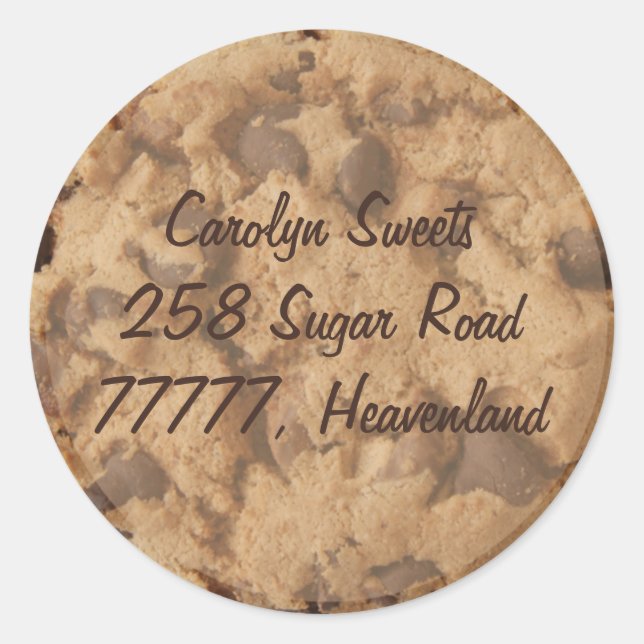 choc chip address stickers (Front)