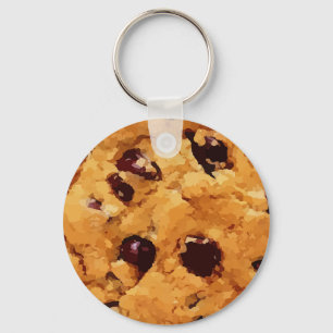 Choc chip cookie keychain