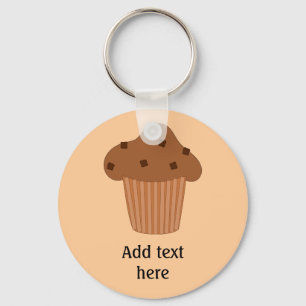 Choc Chip Muffin image with Personalized Text Keychain