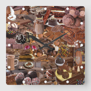 Chockablock chocs square wall clock