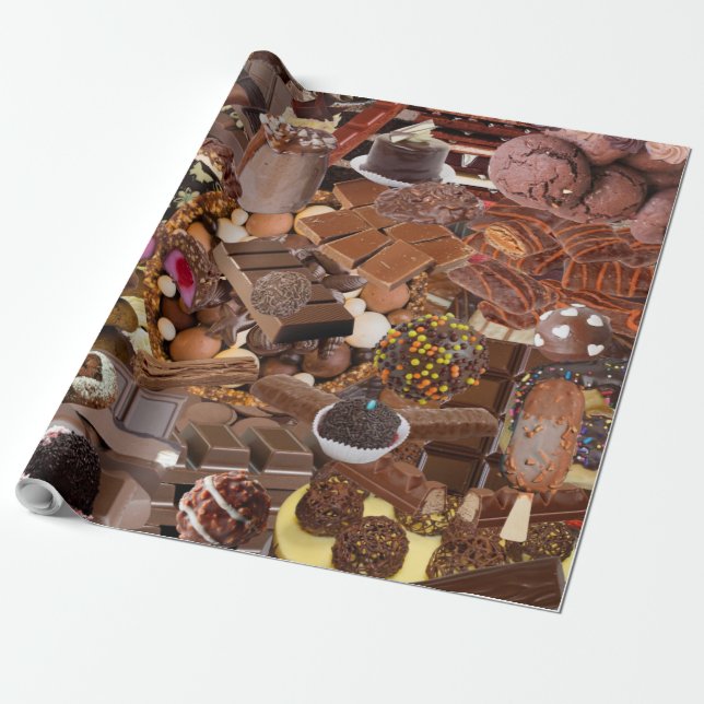 Chockablock chocs wrapping paper (Unrolled)