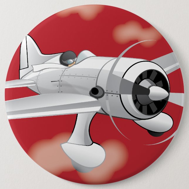 Chocks Away! 6 Inch Round Button (Front)