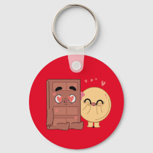 Choco And Pancake Couples Love Valentine Matching  Keychain