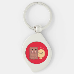 Choco And Pancake Couples Love Valentine Matching  Keychain