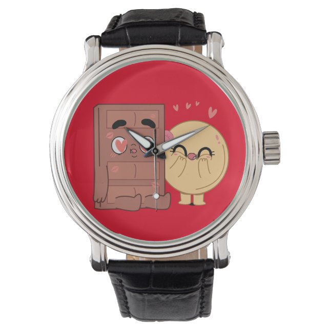 Choco And Pancake Couples Love Valentine Matching  Watch (Front)