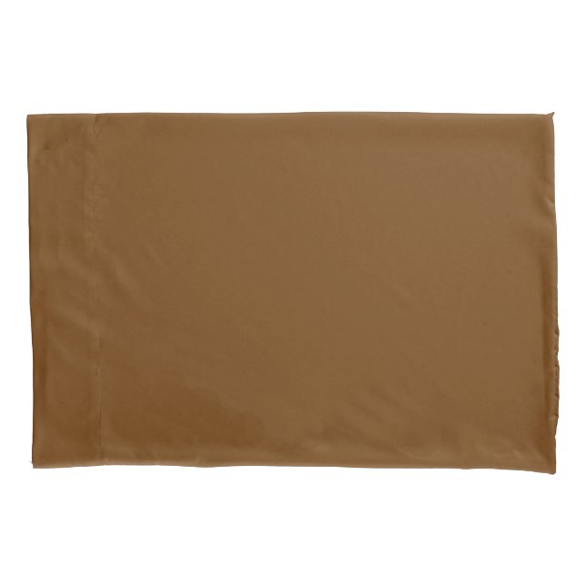 Choco Brown colour Easily Customize This Pillowcase (Front-Left)