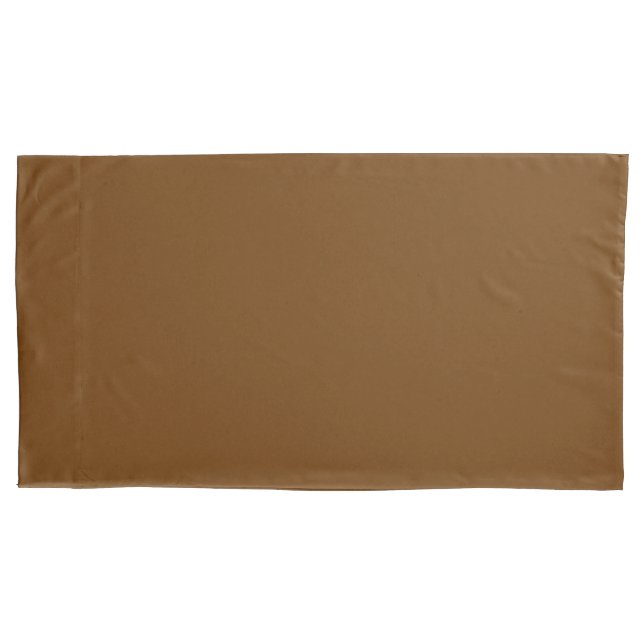 Choco Brown colour Easily Customize This Pillowcase (Front-Left)