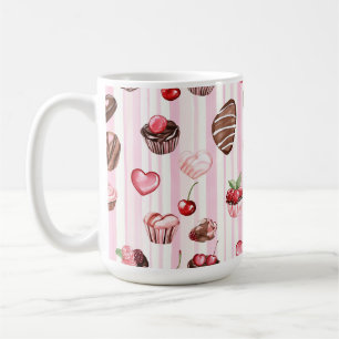 Choco Heart Large Pattern Mug