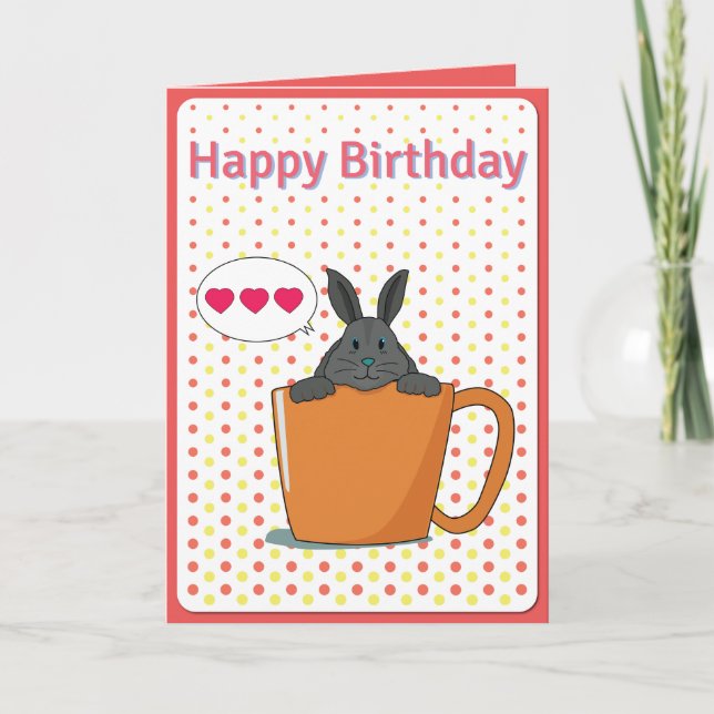 Choco lapin Bonne carte d'anniversaire (Devant)