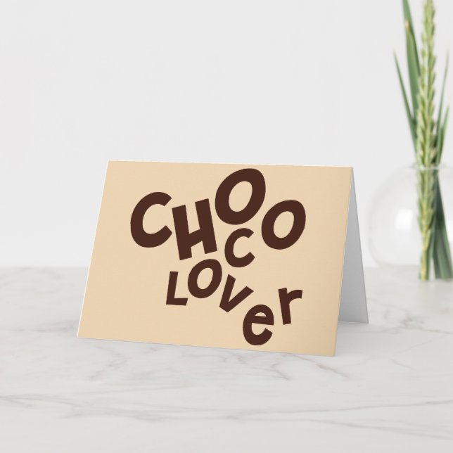 Choco Lover Greetings Card (Front)