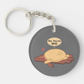 Choco Pancake Cute Lovers Together Keychain