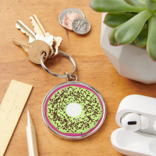 Choco Sprinkle with Matcha Glaze Doughnut, Doughnu Keychain