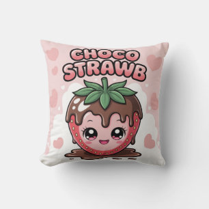 CHOCO STRAWB THROW PILLOW