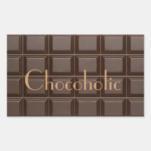 Chocoholic Chocolate Bar Rectangular Sticker