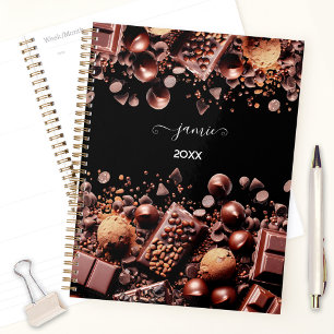 Chocoholic Chocolate Cocoa Sweets Name Text Planner