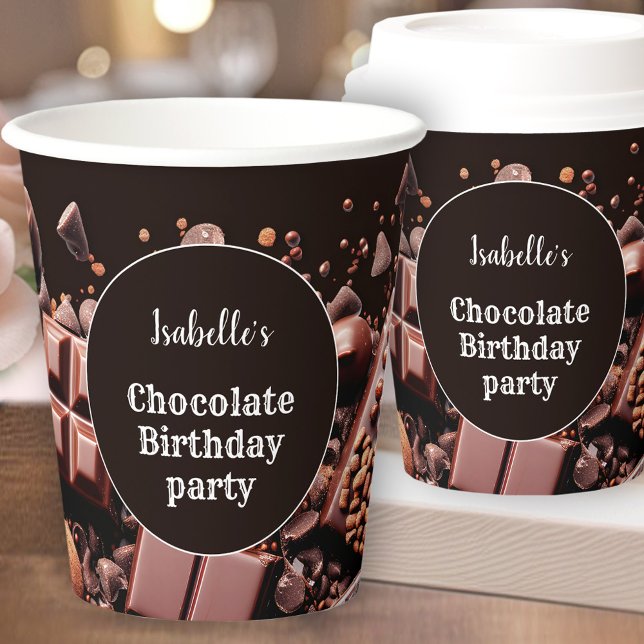Chocoholic Hot Chocolate Cocoa Dark Brown Paper Cups (Chocoholic Hot Chocolate Cocoa Dark Brown Paper Cups)